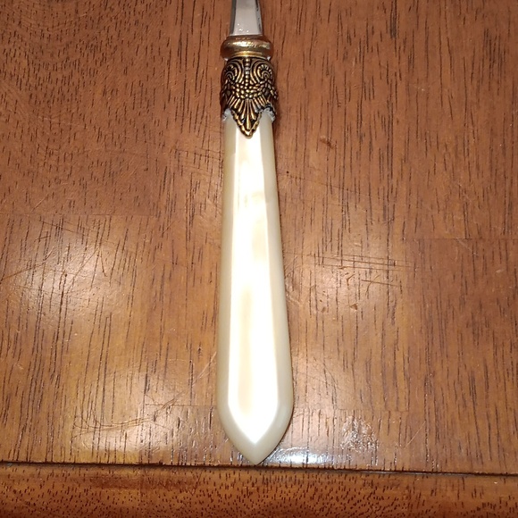 Hampton Silver Smith Flatware Forks  Vintage Mother of Pearl Set Of Eight - Picture 4 of 5